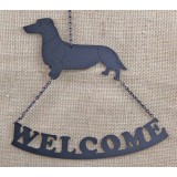 DACHSHUND SMOOTH  WELCOME SIGN